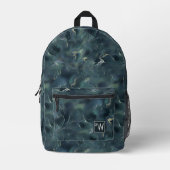 Elegantes Muster Abstrakter dunkelgrüner Gefärbte Bedruckter Rucksack (Vorderseite)