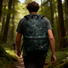 Elegantes Muster Abstrakter dunkelgrüner Gefärbte Bedruckter Rucksack