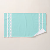 Elegantes Muster Aquamarin geometrischer Form Badhandtuch Set (Handtuch)