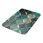 Elegantes Muster aquamariner Luxus Badematte (Schrägansicht)