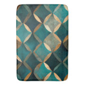 Elegantes Muster aquamariner Luxus Badematte (Vorderseite Vertikal)