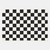 Elegantes Muster aus Gold, Schwarz und Weiß Geschenkpapier Set (Vorderseite 3)