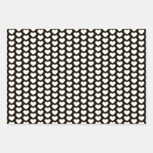 Elegantes Muster aus Gold, Schwarz und Weiß Geschenkpapier Set (Vorderseite 2)