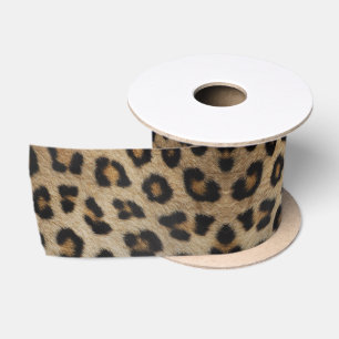 Elegantes Muster aus Leopardengeflecht Satinband