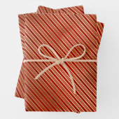 Elegantes Muster aus rotem Goldfolien-Bonbons Geschenkpapier Set (Beispiel)