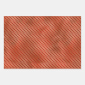 Elegantes Muster aus rotem Goldfolien-Bonbons Geschenkpapier Set (Vorderseite)