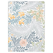 Elegantes Muster botanisch Klemmbrett (Rückseite)