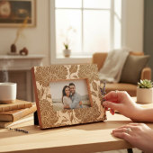 Elegantes Muster botanischer Blume Geätzte Rahmen