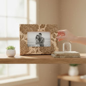 Elegantes Muster botanischer Blume Geätzte Rahmen