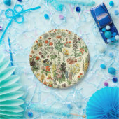 Elegantes Muster botanischer Blume Pappteller (Party)