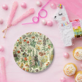 Elegantes Muster botanischer Blume Pappteller (Party)