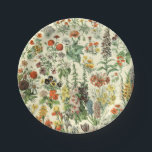 Elegantes Muster botanischer Blume Pappteller<br><div class="desc">Blumenmuster Vintage botanische Blume Muster Teller.</div>