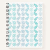 Elegantes Muster botanischer tropischer Blätter im Notizblock (Vorderseite)