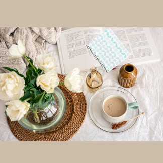 Elegantes Muster botanischer tropischer Blätter im Notizblock