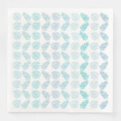 Elegantes Muster botanischer tropischer Blätter im Serviette (Vorderseite)