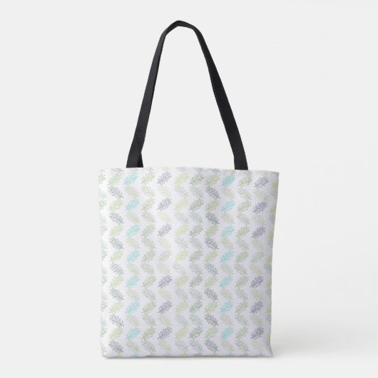 Elegantes Muster botanischer tropischer Blätter im Tasche (Rückseite)