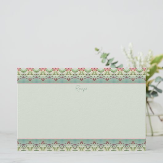 Elegantes Muster Briefpapier (Stehend Vorderseite)