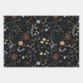 Elegantes Muster Chic Dunkel Geschenkpapier Set (Vorderseite 3)