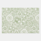 Elegantes Muster Chic Sage Green Geschenkpapier Set (Vorderseite)