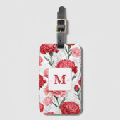 Elegantes Muster der Carnation-Blume Gepäckanhänger (Vorderseite Vertikal)