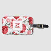 Elegantes Muster der Carnation-Blume Gepäckanhänger (Vorderseite (Horizontal))