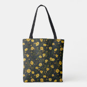 Elegantes Muster der Gelben Buttercup-Blume Tasche (Rückseite)
