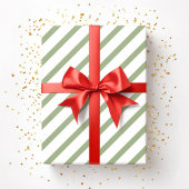 Elegantes Muster der grünen Streifen Geschenkpapier