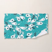 Elegantes Muster der Tulip Blume Botanisches Kunst Badhandtuch Set (Handtuch)