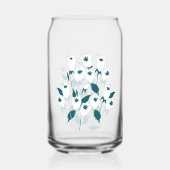 Elegantes Muster der Tulip Blume Botanisches Kunst Dosenglas (Vorderseite)