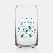 Elegantes Muster der Tulip Blume Botanisches Kunst Dosenglas (Rückseite)