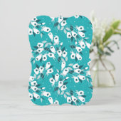 Elegantes Muster der Tulip Blume Botanisches Kunst Einladung (Stehend Vorderseite)