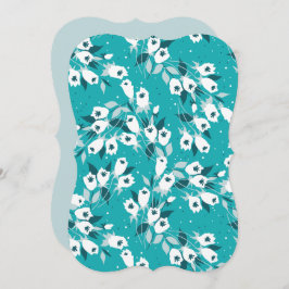 Elegantes Muster der Tulip Blume Botanisches Kunst Einladung