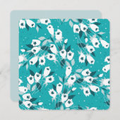 Elegantes Muster der Tulip Blume Botanisches Kunst Einladung (Vorne/Hinten)