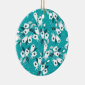 Elegantes Muster der Tulip Blume Botanisches Kunst Keramik Ornament (Rechts)