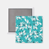 Elegantes Muster der Tulip Blume Botanisches Kunst Magnet (Vorderseite/Rückseite)