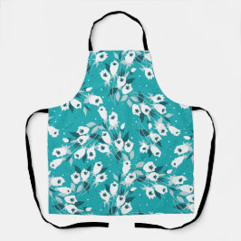 Elegantes Muster der Tulip Blume Botanisches Kunst Schürze