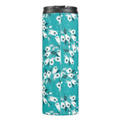 Elegantes Muster der Tulip Blume Botanisches Kunst Thermosbecher (Rückseite)