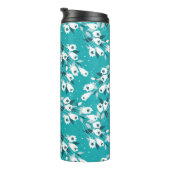 Elegantes Muster der Tulip Blume Botanisches Kunst Thermosbecher (Nach rechts gedreht)