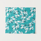 Elegantes Muster der Tulip Blume Botanisches Kunst Wandteppich (Vorderseite (Horizontal))