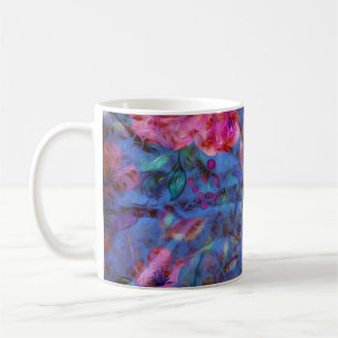 Elegantes Muster der Violett-Rose Kaffeetasse