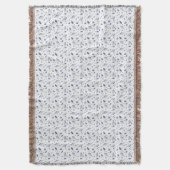 Elegantes Muster dunkelblau und weiß Decke (Vorderseite Vertikal)