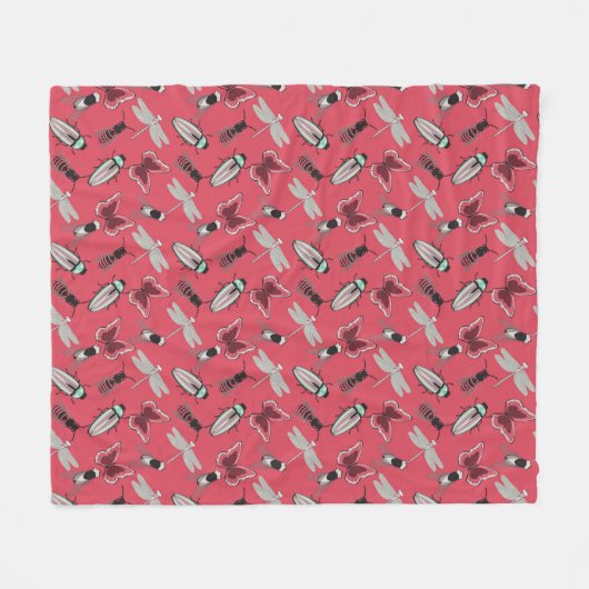 Elegantes Muster Fleecedecke (Vorderseite (Horizontal))