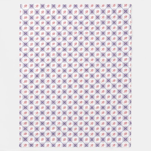 Elegantes Muster Fleecedecke (Vorderseite)
