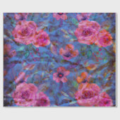 Elegantes Muster für die Rose von Violett Geschenkpapier (Flach)