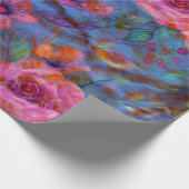 Elegantes Muster für die Rose von Violett Geschenkpapier (Ecke)