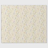 Elegantes Muster für die Wildblume von Wasserfarbe Geschenkpapier (Flach)