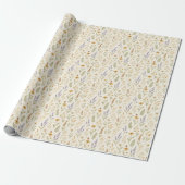 Elegantes Muster für die Wildblume von Wasserfarbe Geschenkpapier (Ungerollt)