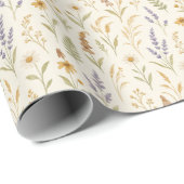 Elegantes Muster für die Wildblume von Wasserfarbe Geschenkpapier (Rolleneckpunkt)