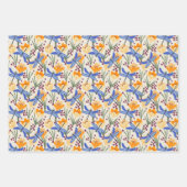 Elegantes Muster für Dragonfly und Crocus Geschenkpapier Set (Vorderseite 3)