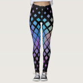 Elegantes Muster für geometrische Diamanten Leggings (Vorderseite)